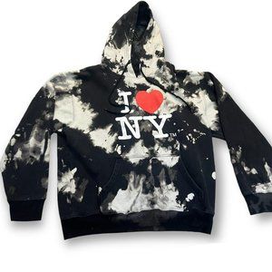 I Heart NY Bleach dyed hoodie